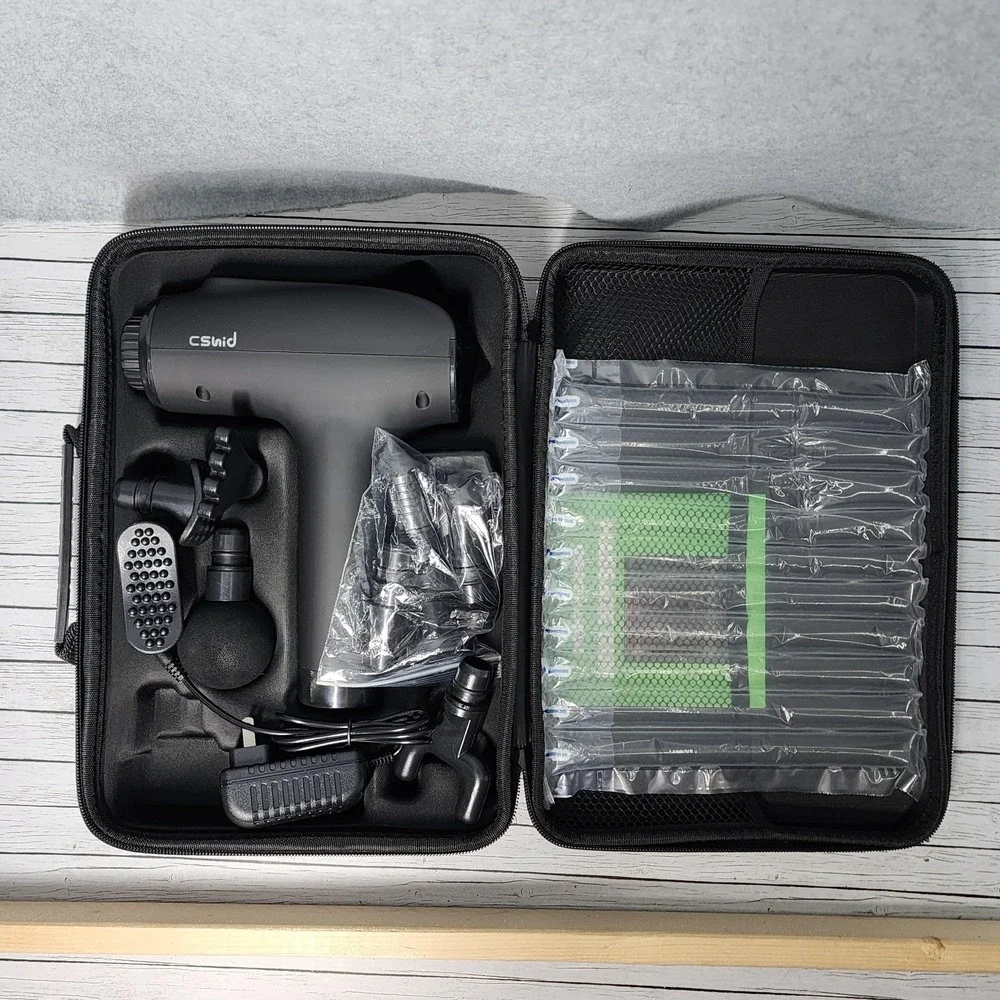 CSnid Massage Gun Deep Tissue Percussion Muscle Therapy Device 8 Heads with Case